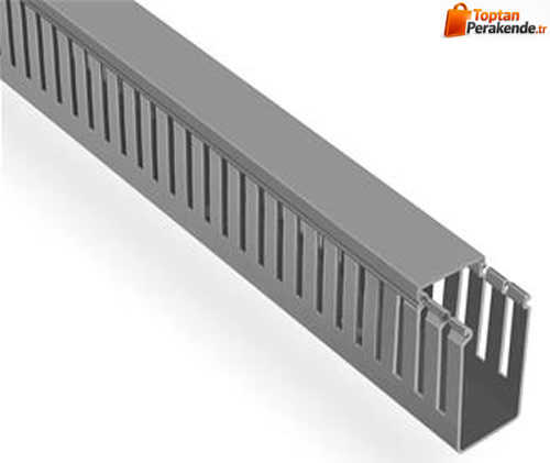 Mutlusan 60x40 Kablo Kanalı (Delikli)(Gri)(2m)